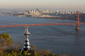 The America's Cup in San Francisco - Golden Gate Bridge. © ACEA / PHOTO GILLES MARTIN-RAGET