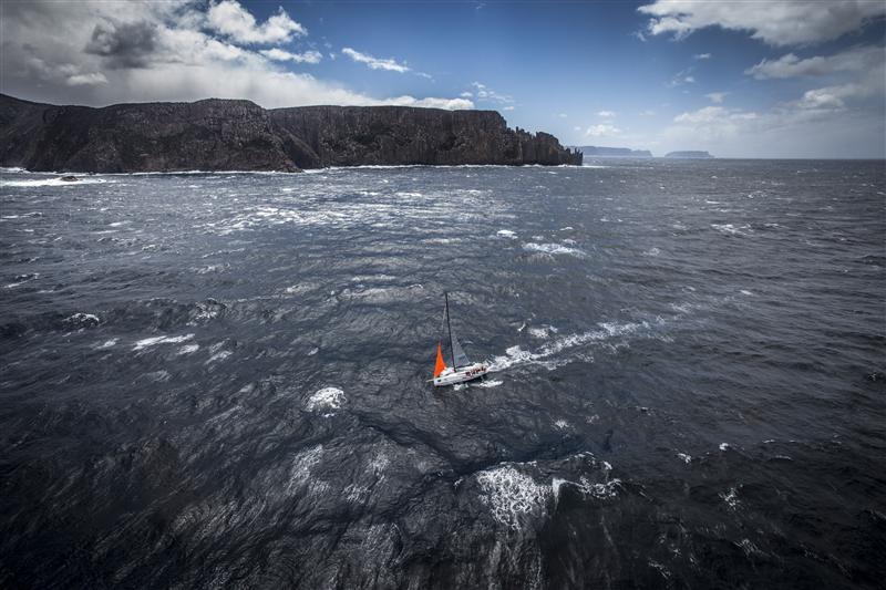 Veloce carves a track on the way to Hobart. Sydney Hobart 2013 - Photo By: Rolex / Daniel Forster
